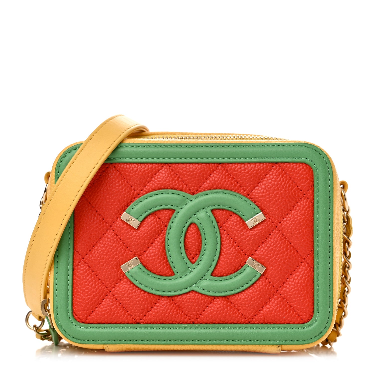 Chanel Caviar Quilted Filigree Vanity Clutch With Chain Multicolor 1 of 10