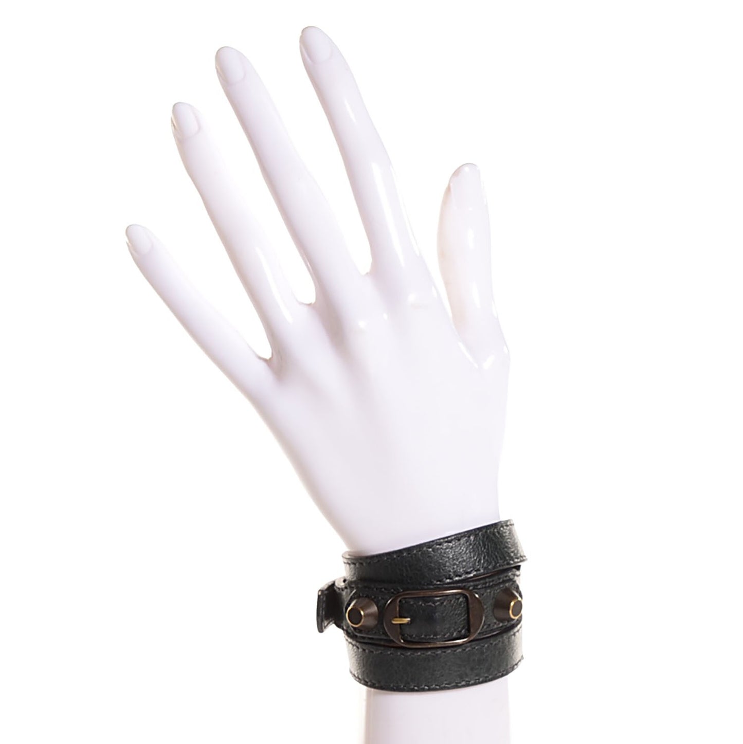 Agneau Arena Classic Hardware Triple Tour M Bracelet Anthracite