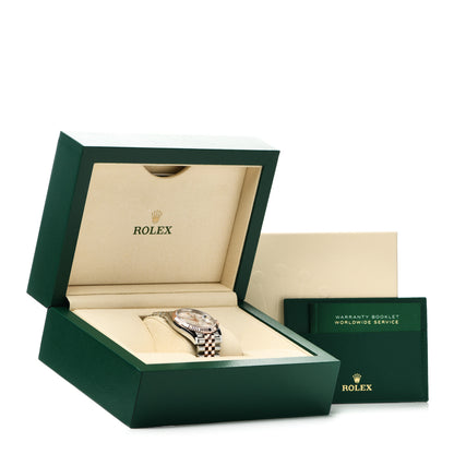 Rolex Stainless Steel 18K Everose Gold 36mm Oyster Perpetual Datejust Watch Silver Fluted 126231 5 of 5