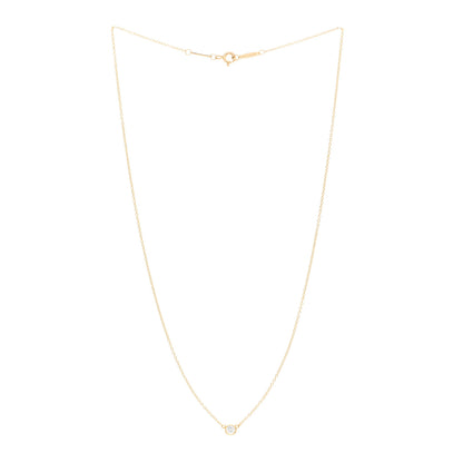 Tiffany 18K Yellow Gold Diamond .16ct Elsa Peretti Diamonds by the Yard Pendant Necklace 3 of 4