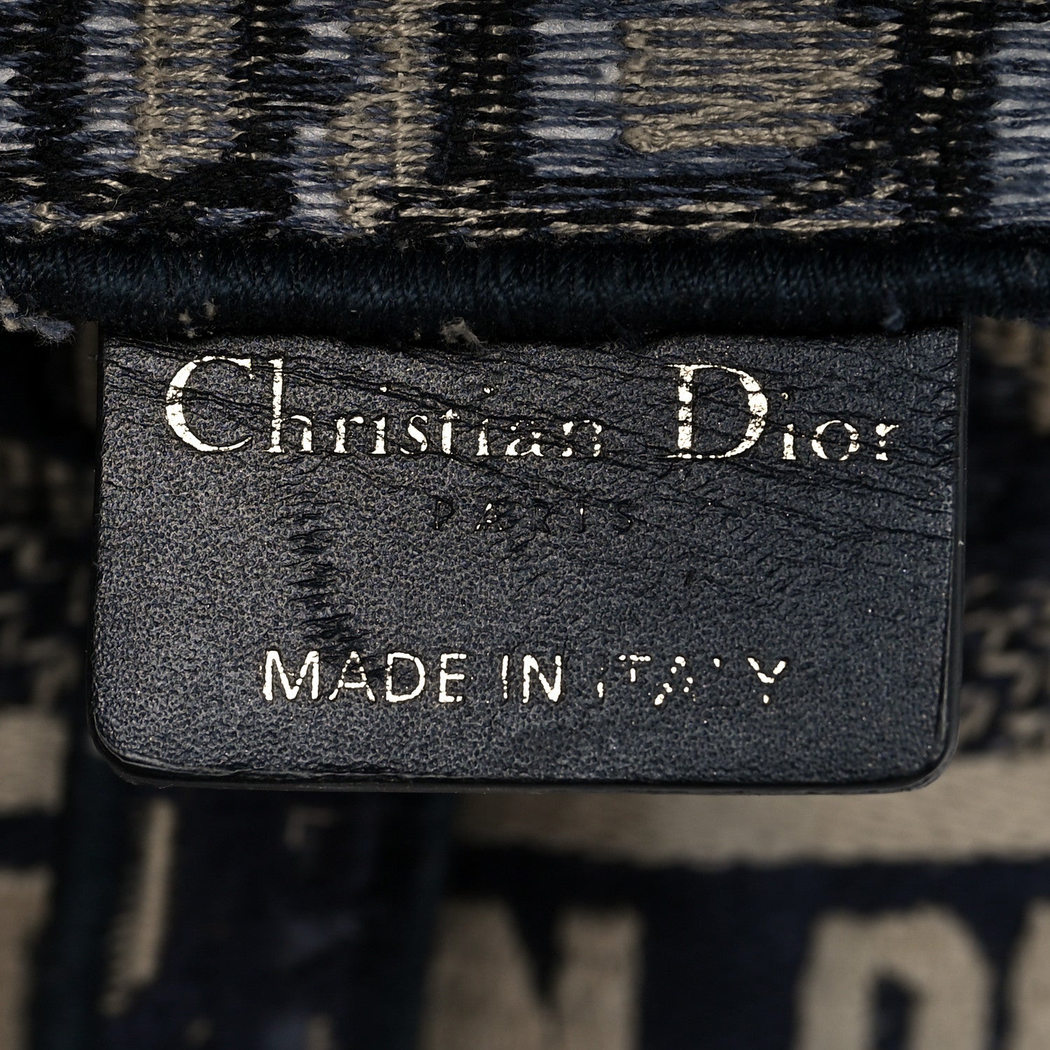 Christian Dior Oblique Embroidered Saddle Belt Pouch Blue 5 of 10