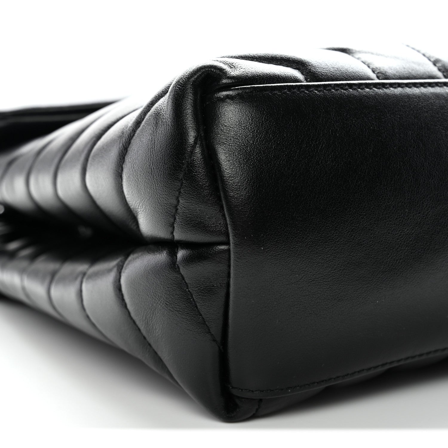 Saint Laurent Calfskin Y Quilted Monogram Monochrome Medium Loulou Chain Satchel Black 9 of 11