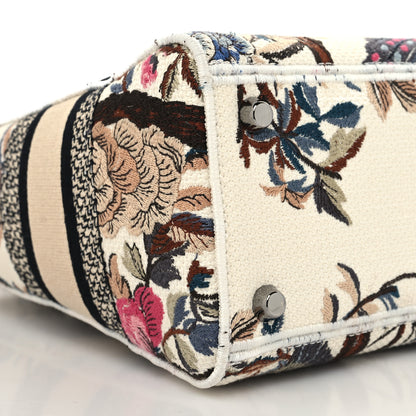 Christian Dior Canvas Embroidered Jardin D'Hive Medium Lady D-Lite Ecru Multicolor 8 of 9