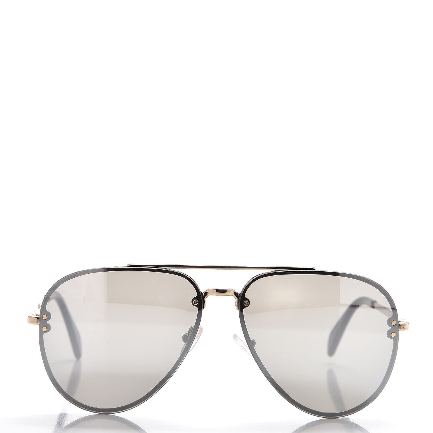 Celine Acetate Mirror Aviator Sunglasses CL41391/S Gold Grey 2 of 7