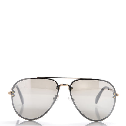 Celine Acetate Mirror Aviator Sunglasses CL41391/S Gold Grey 2 of 7