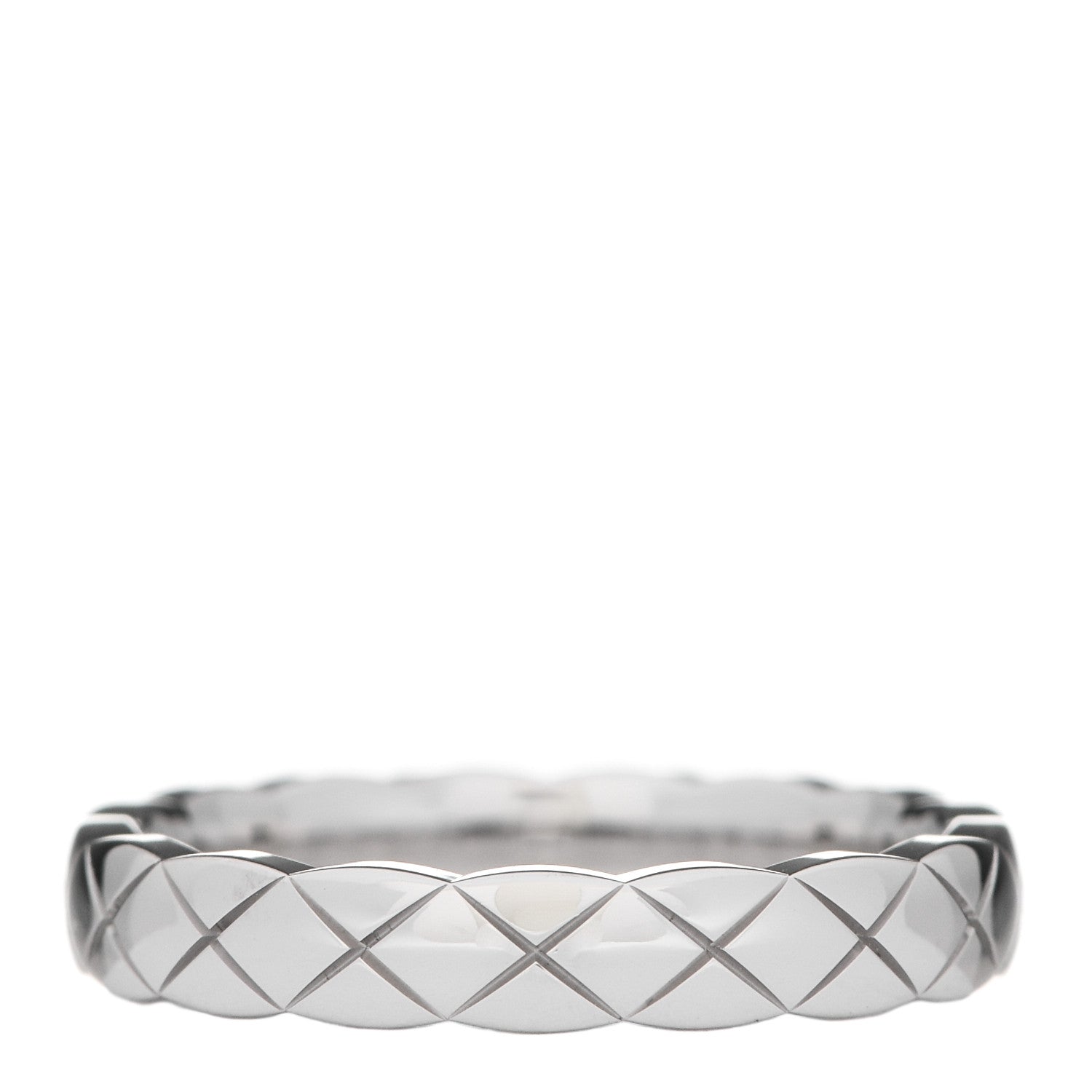 Chanel 18K White Gold Mini Coco Crush Ring 50 5.25 3 of 6