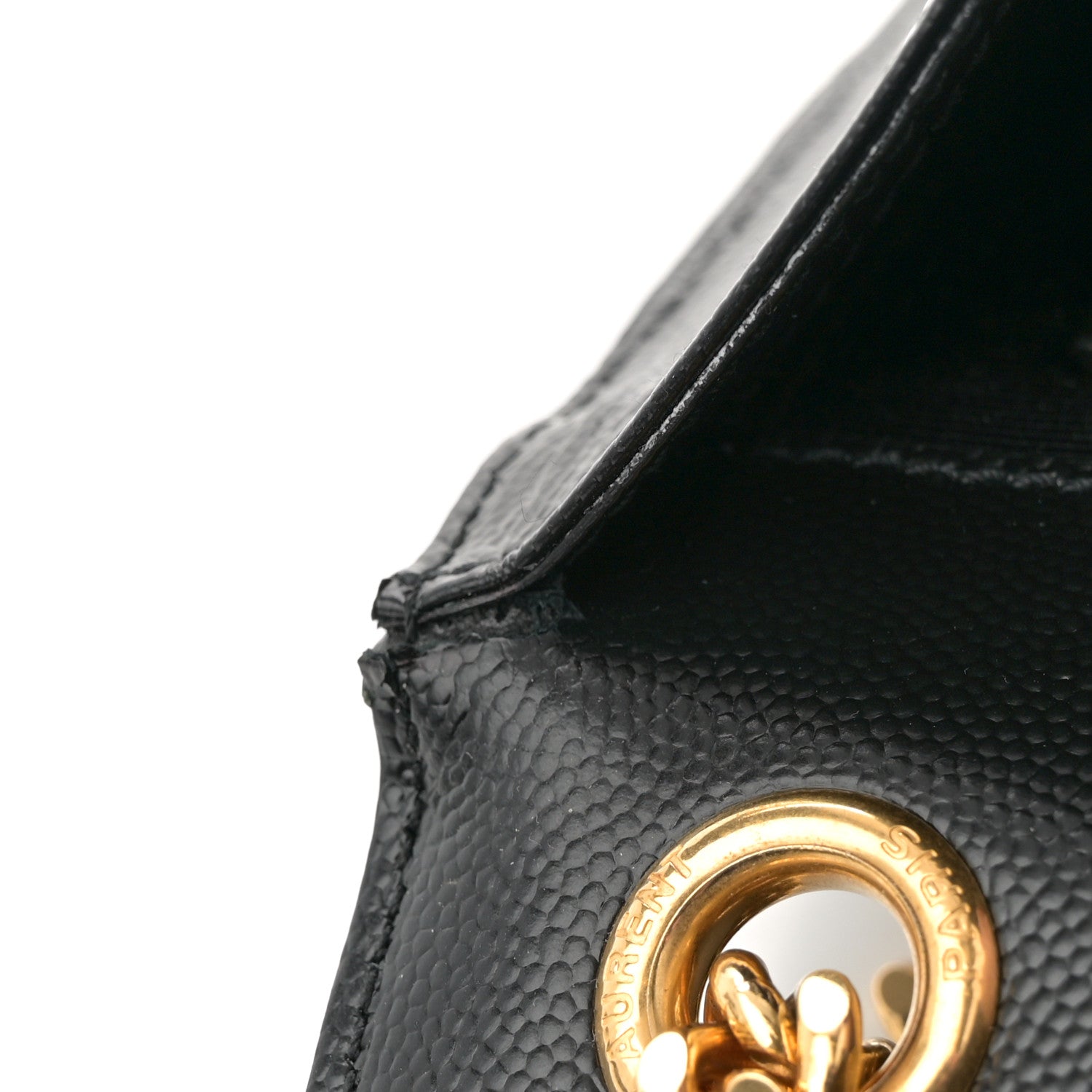 Saint Laurent Grain De Poudre Textured Mixed Matelasse Triquilt Medium Monogram Satchel Black 11 of 11