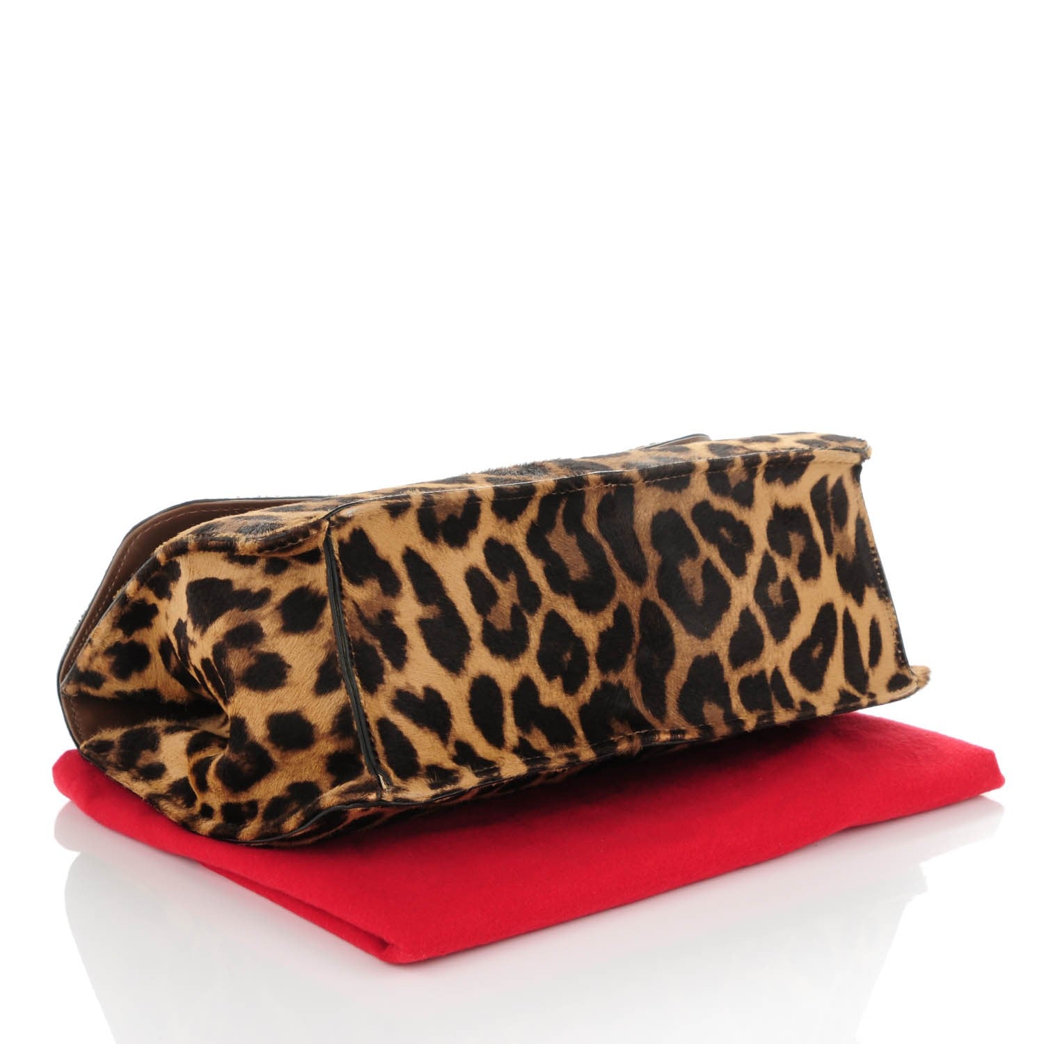 Valentino Garavani Calf Hair Leopard Print Large Glam Lock Rockstud Flap 4 of 9