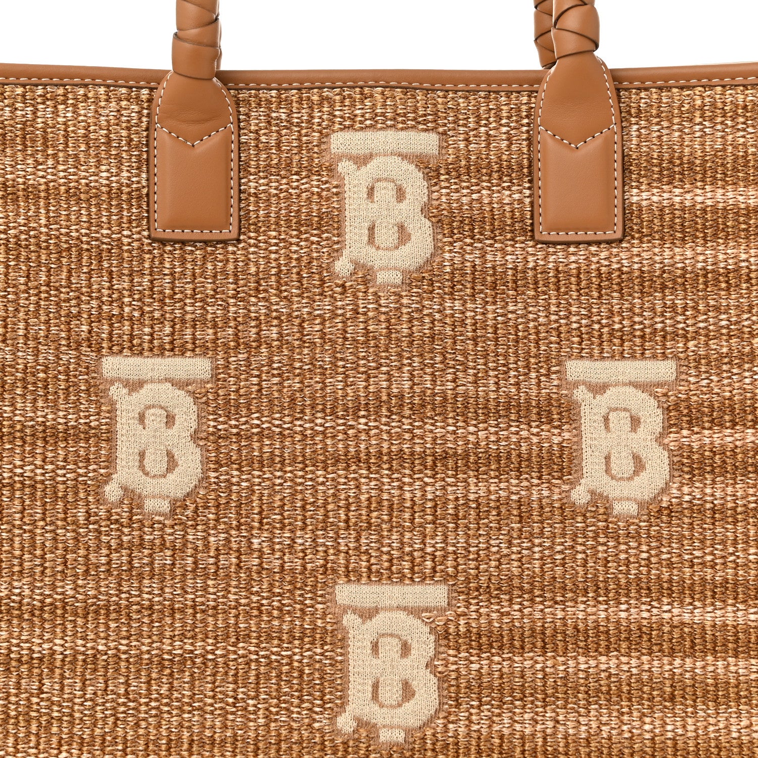 Burberry Raffia Calfskin Medium Freya Tote Natural 8 of 10