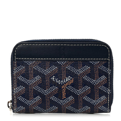 Goyard Goyardine Matignon PM Wallet Navy 1 of 7