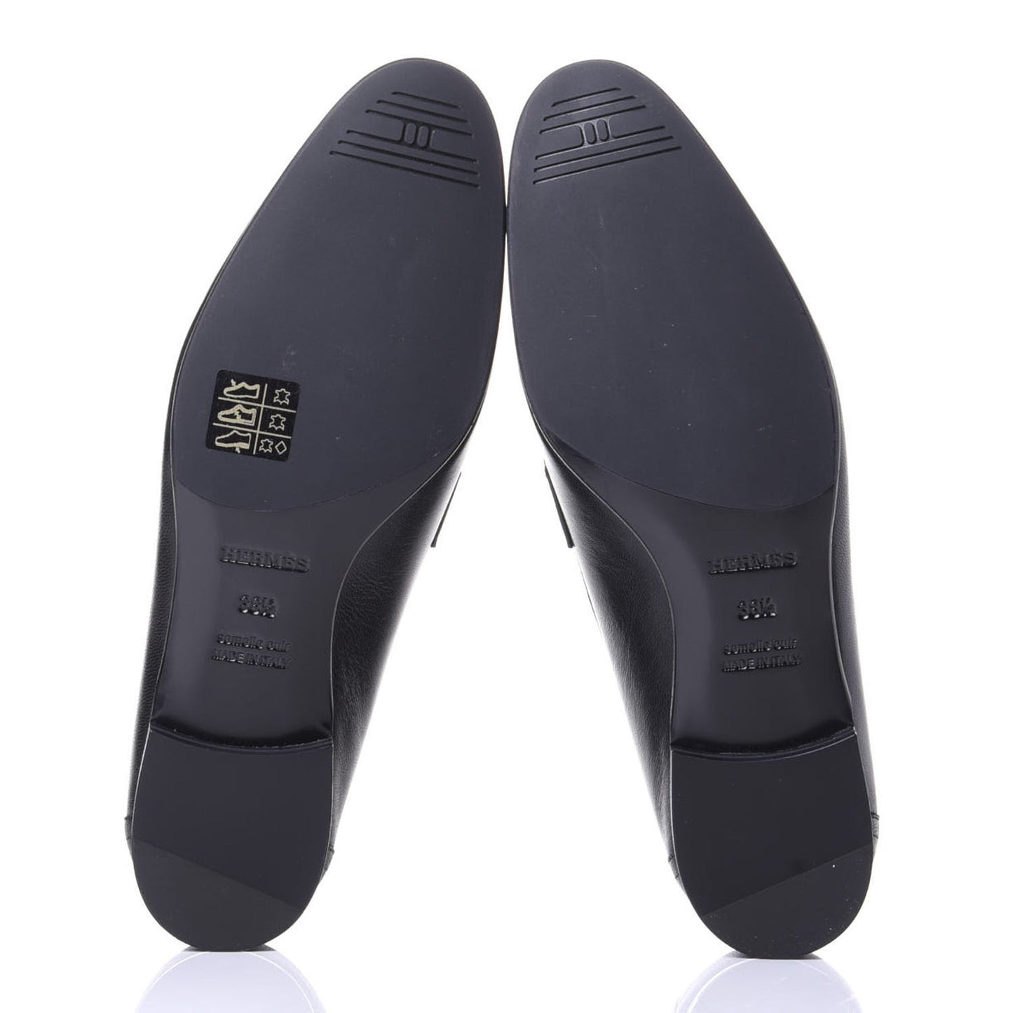 Goatskin Womens Paris Loafers 38.5 Black