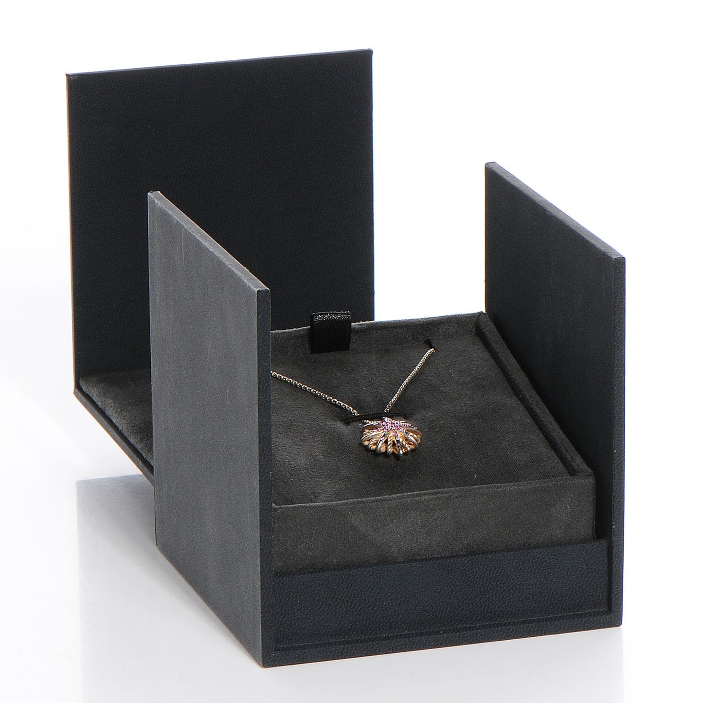 Sterling Silver Pink Sapphire Small Starburst Pendant Necklace