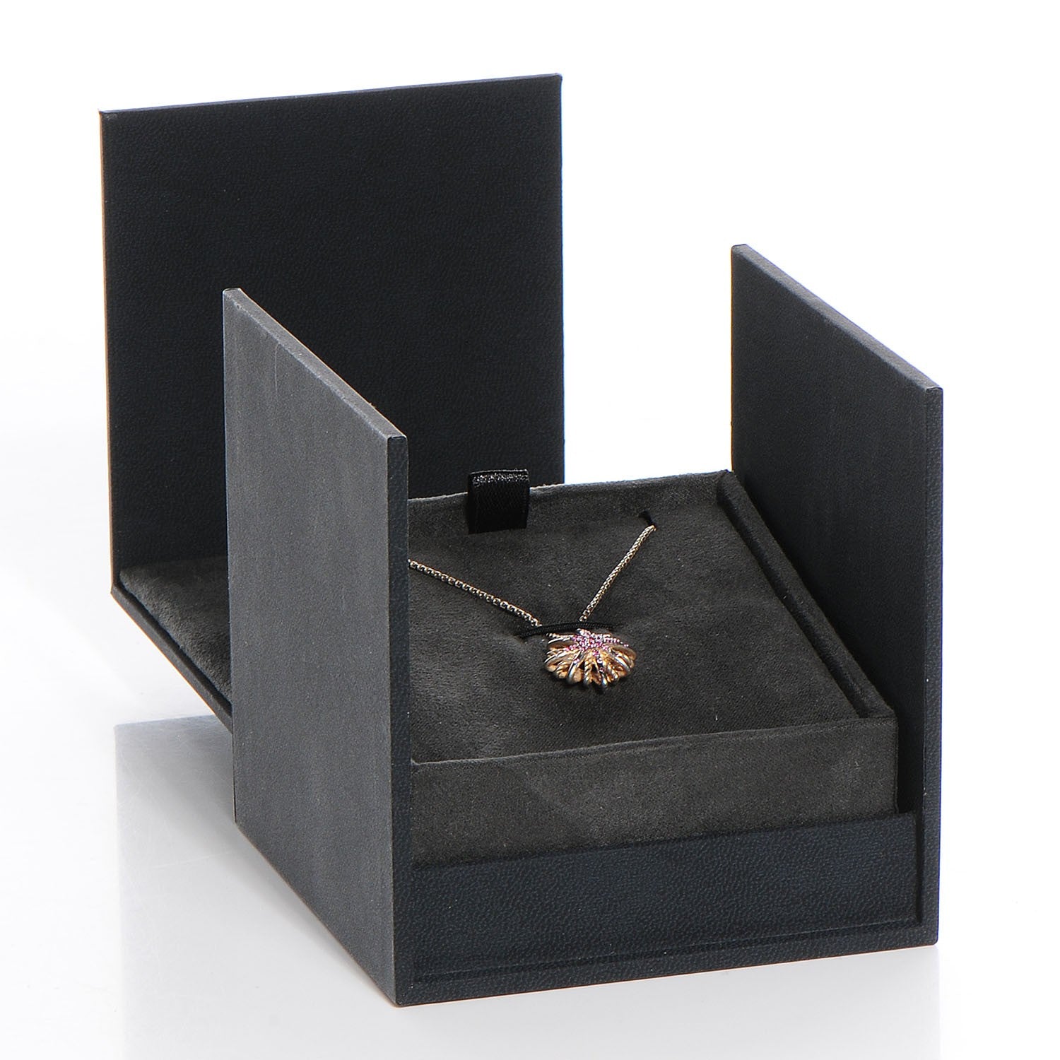 David Yurman Sterling Silver Pink Sapphire Small Starburst Pendant Necklace 4 of 4