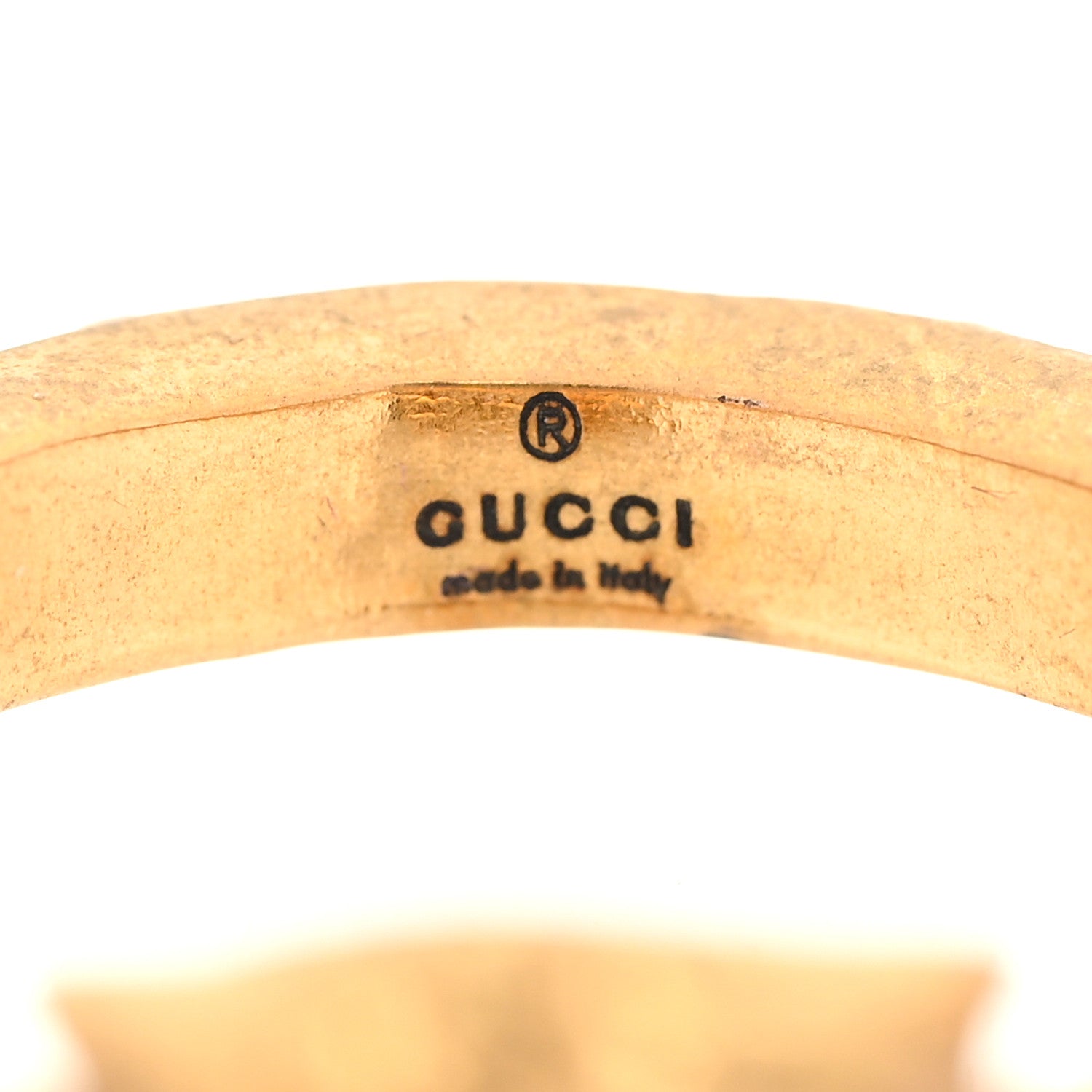 Gucci Feline Head Ring 50 5.5 Aged Gold 3 of 6