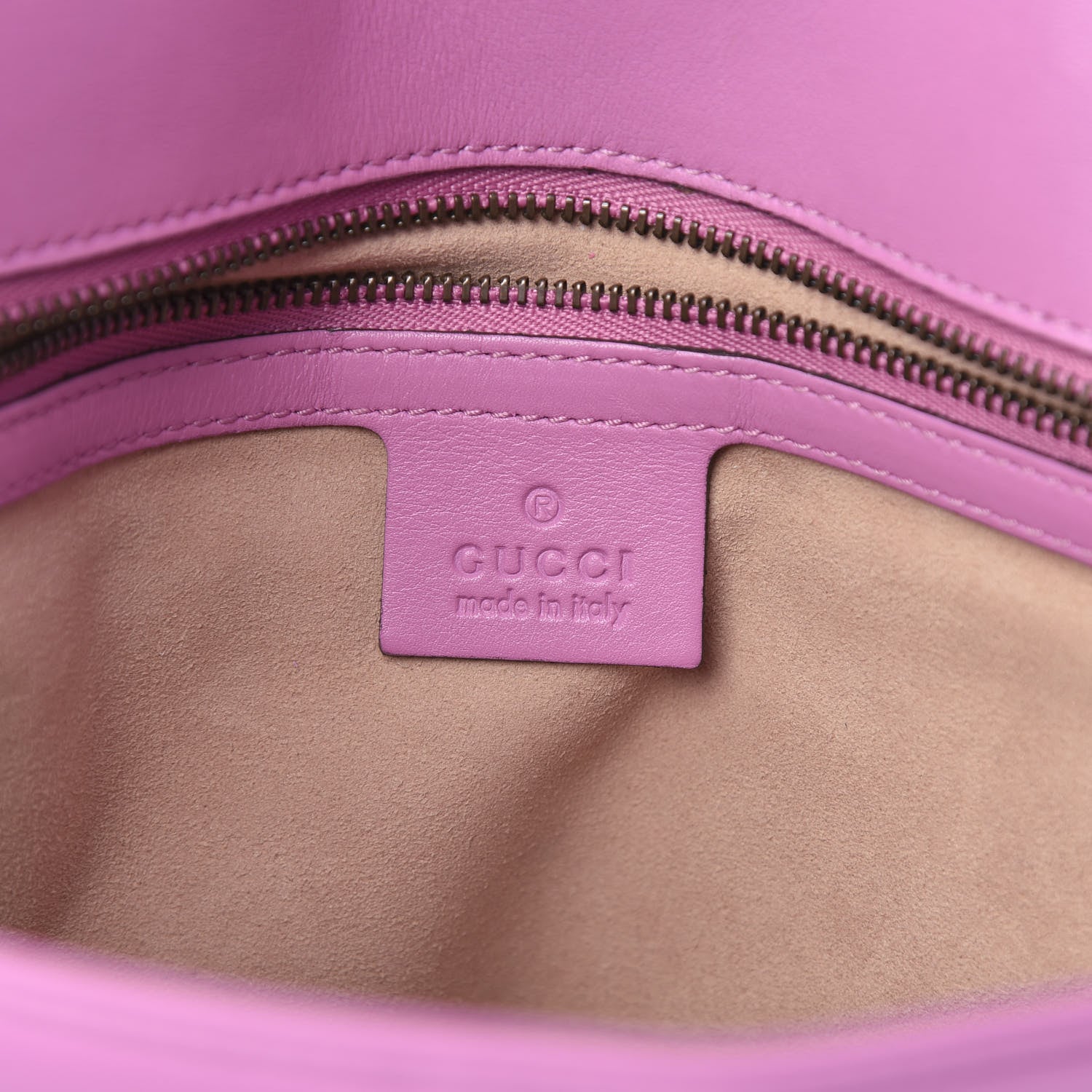 Gucci Calfskin Matelasse Medium GG Marmont Shoulder Bag Candy Mousse 6 of 14