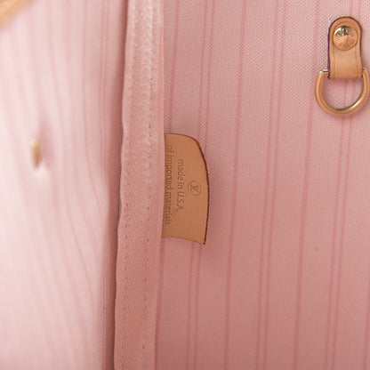 Louis Vuitton Damier Azur Neo Neverfull MM Rose Ballerine 7 of 13