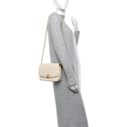 Chanel Lambskin Quilted CC Coin Flap Bag White 2 of 12