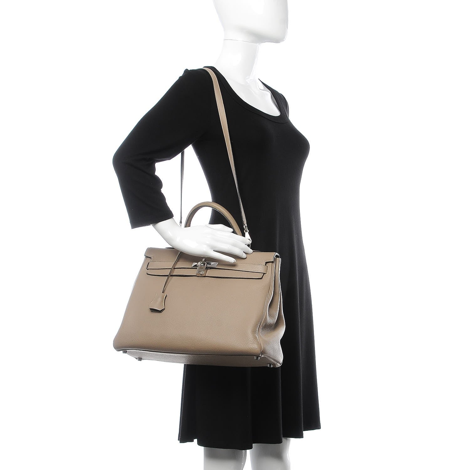 Hermes Taurillon Clemence Kelly Retourne 35 Gris Tourterelle 3 of 80