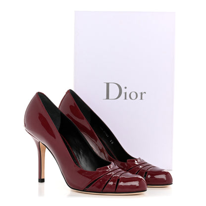 Christian Dior Patent D Glam Pumps 38 Rouge Fonce 12 of 12