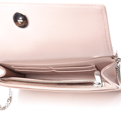 Christian Dior Grained Calfskin Diorama Wallet on Chain Pouch Rose Poudre 7 of 11