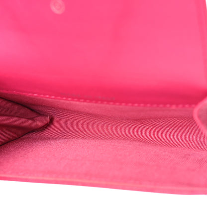Chanel Lambskin Quilted Flap Card Holder Dark Pink 4 of 14