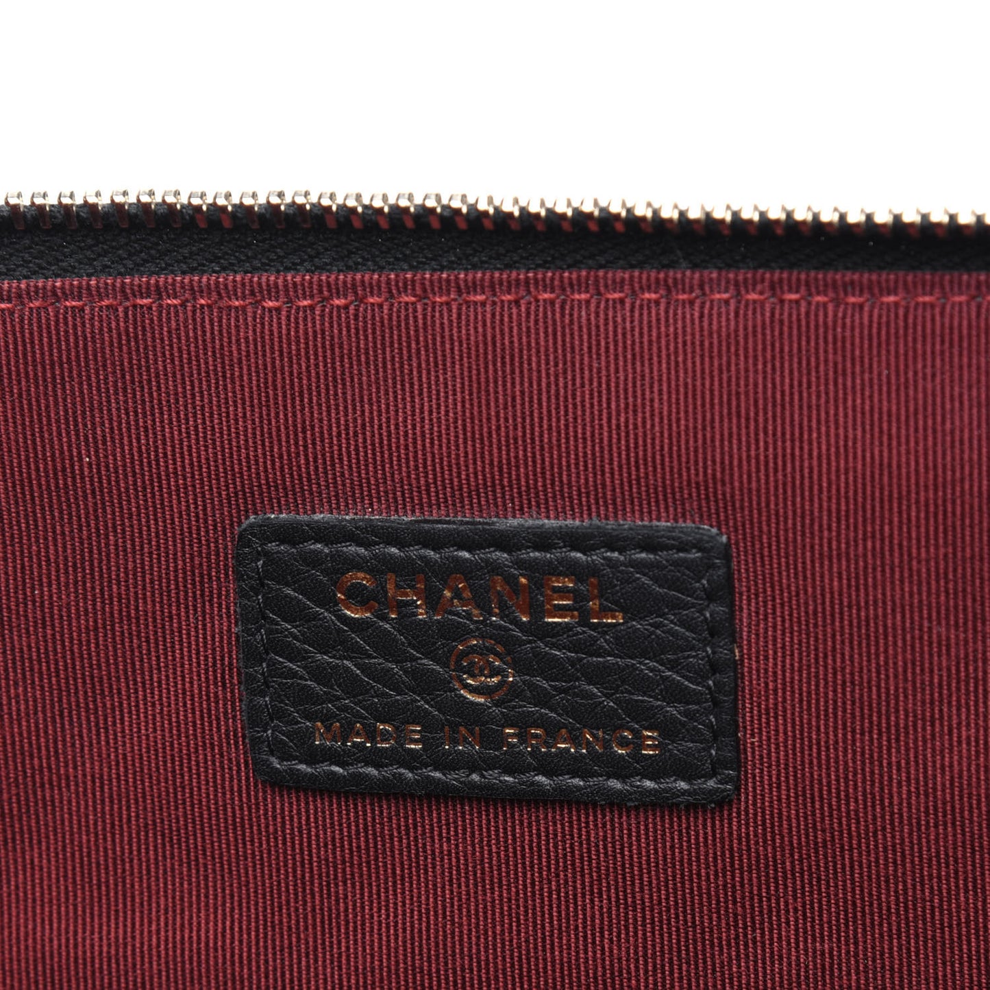 Grained Calfskin Quilted Large Archi Chic Cosmetic Case Black