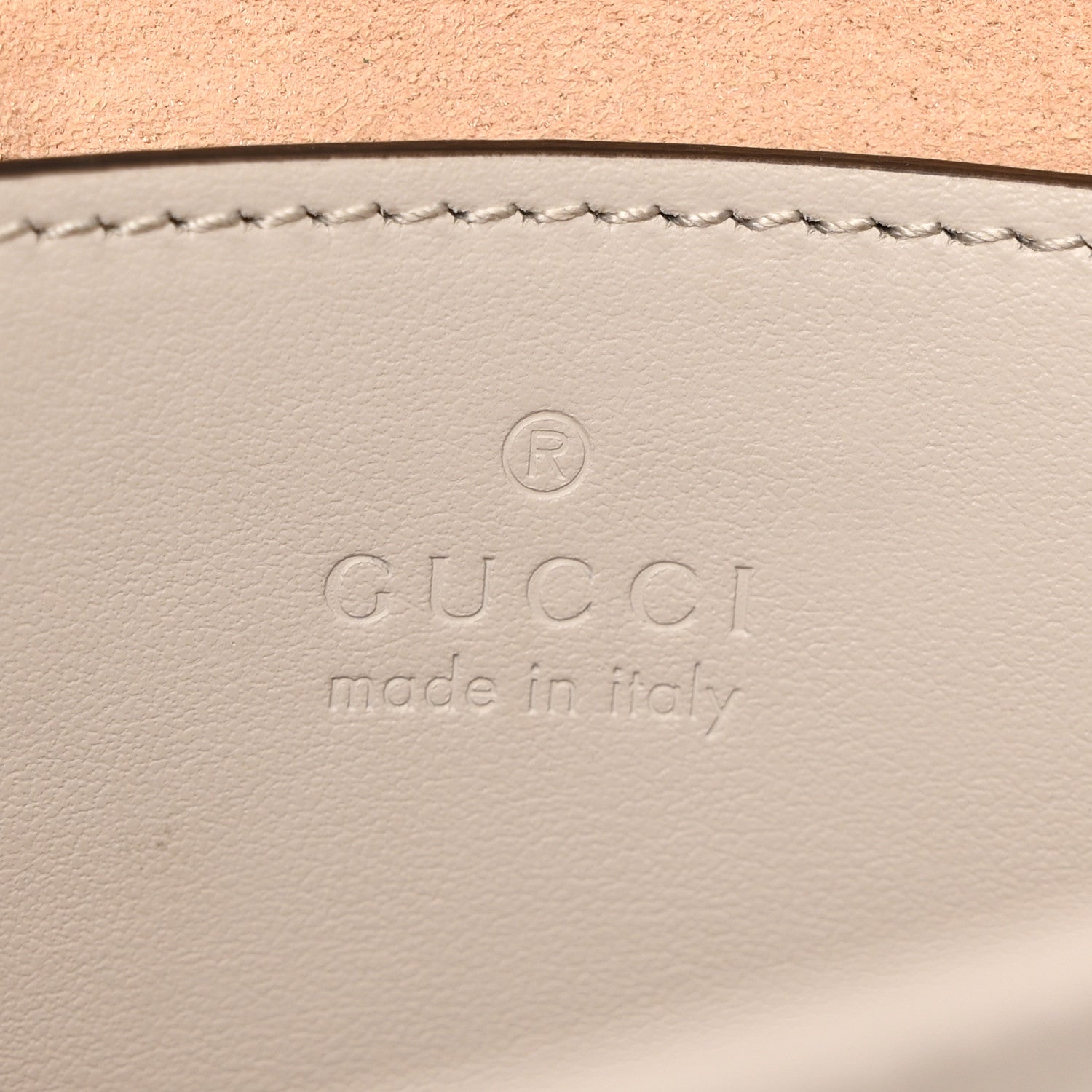 Gucci Calfskin Matelasse Mini GG Marmont Shoulder Bag Light Grey 6 of 11