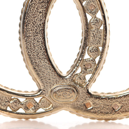 Chanel Resin Pearl CC Brooch Gold 4 of 5