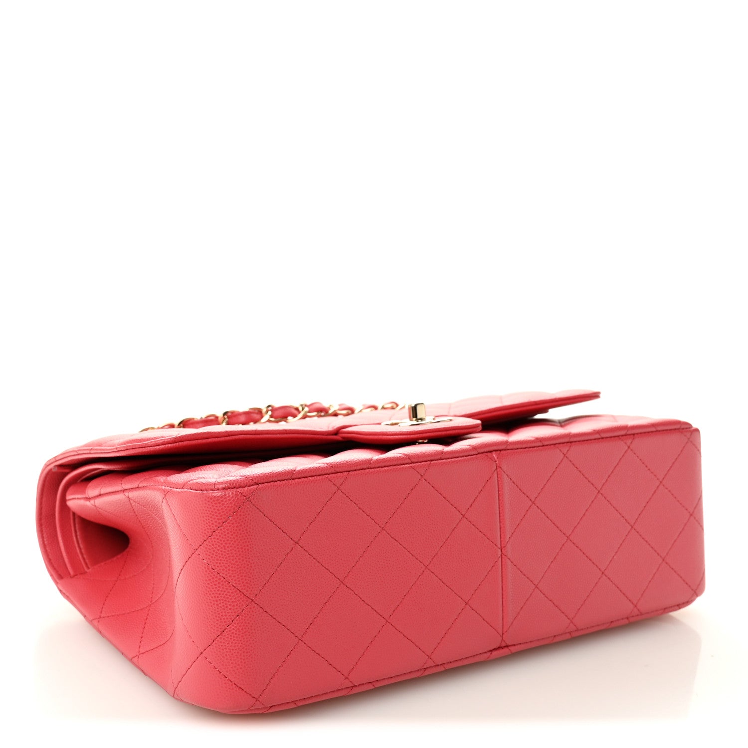 Chanel Caviar Quilted Jumbo Double Flap Dark Pink 4 of 10