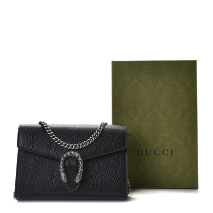 Gucci Calfskin Mini Dionysus Chain Wallet Black 9 of 9