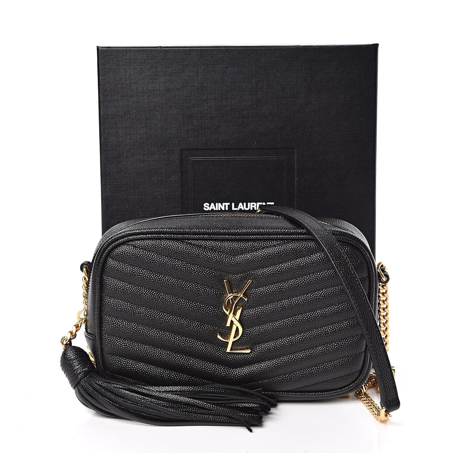Grain De Poudre Matelasse Monogram Mini Lou Camera Bag Black