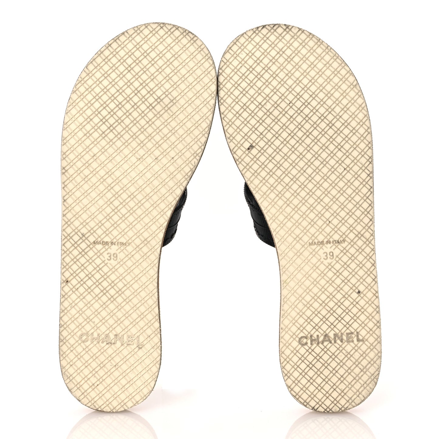 Entre Doigts Thong Sandals 39 Black White