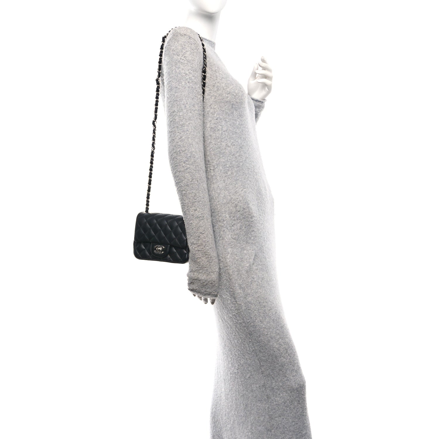 Chanel Lambskin Quilted Mini Square Flap Black 2 of 11