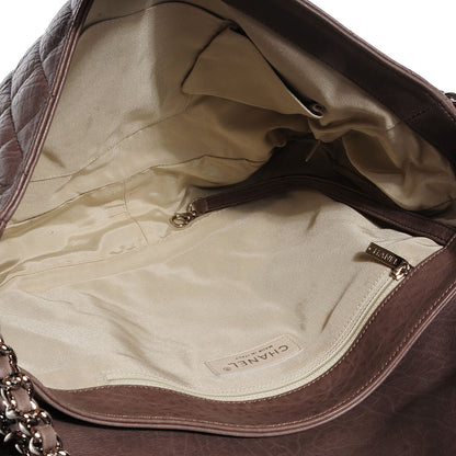 Chanel Washed Lambskin Chain Around Maxi Flap Taupe 5 of 7