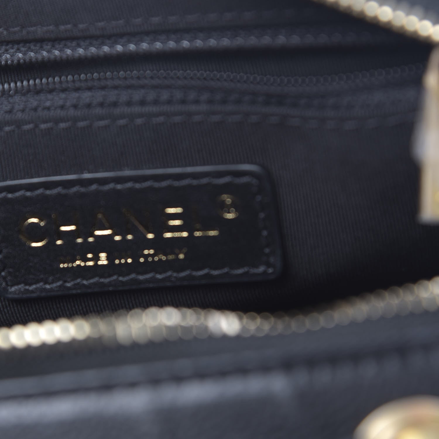 Chanel Calfskin Quilted CC Vanity Case Black 6 of 12