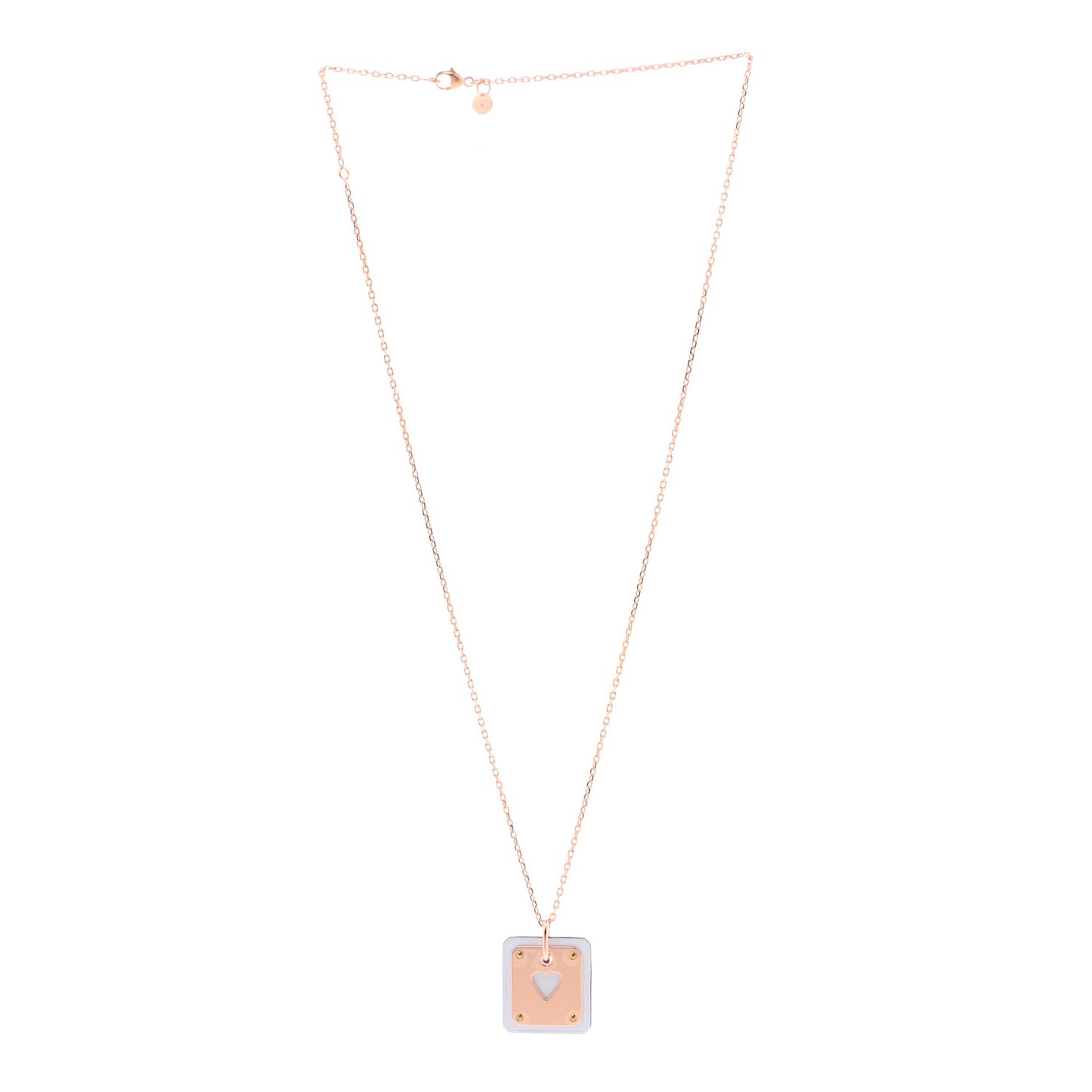 Rose Gols Plated Swift As De Coeur Necklace Bleu Brume