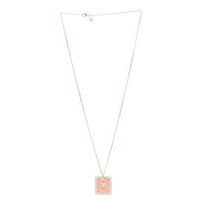 Hermes Rose Gols Plated Swift As De Coeur Necklace Bleu Brume 3 of 9