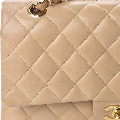 Chanel Lambskin Quilted Medium Double Flap Beige 13 of 18