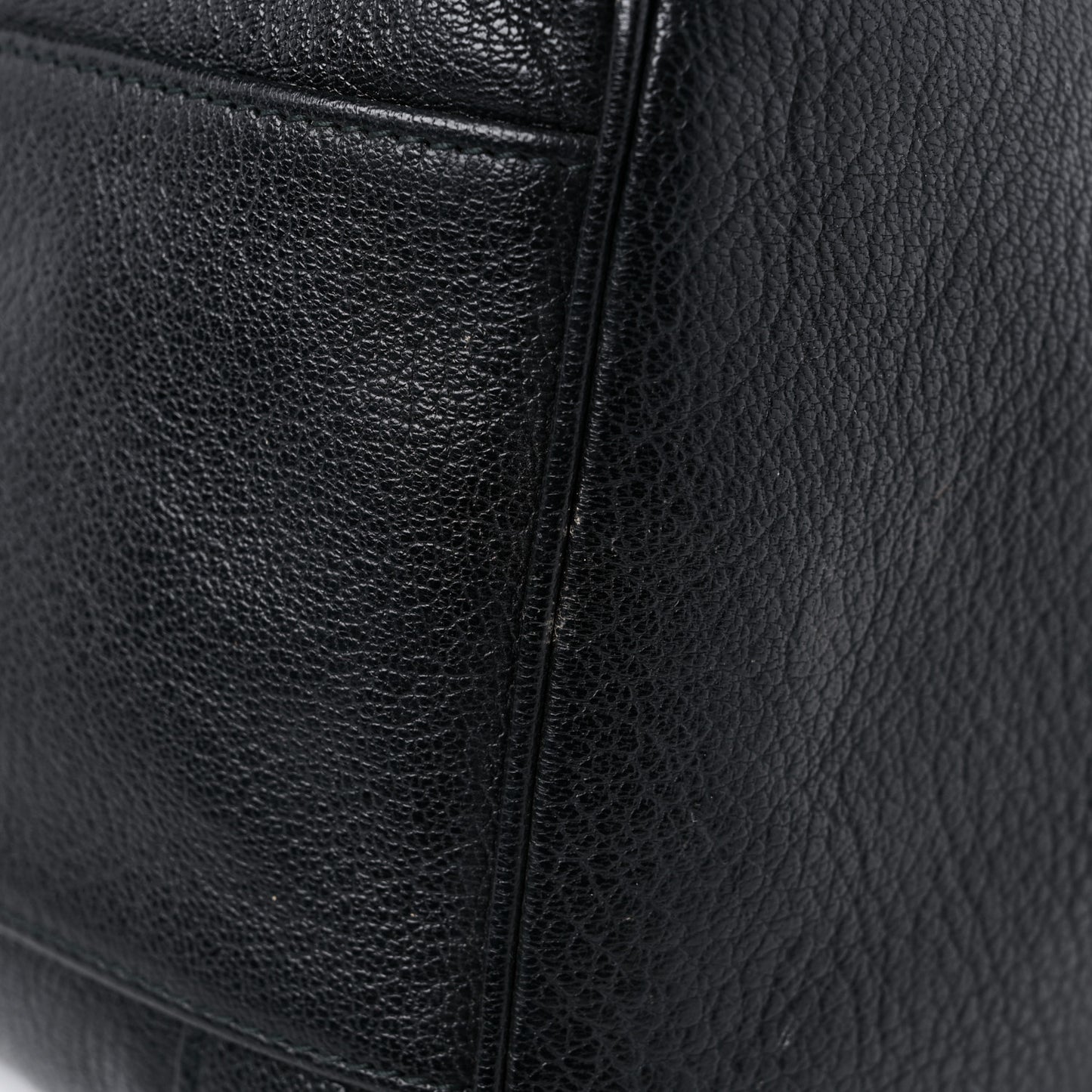 Chevre Silver Metallic Edge Hardware Velo Black