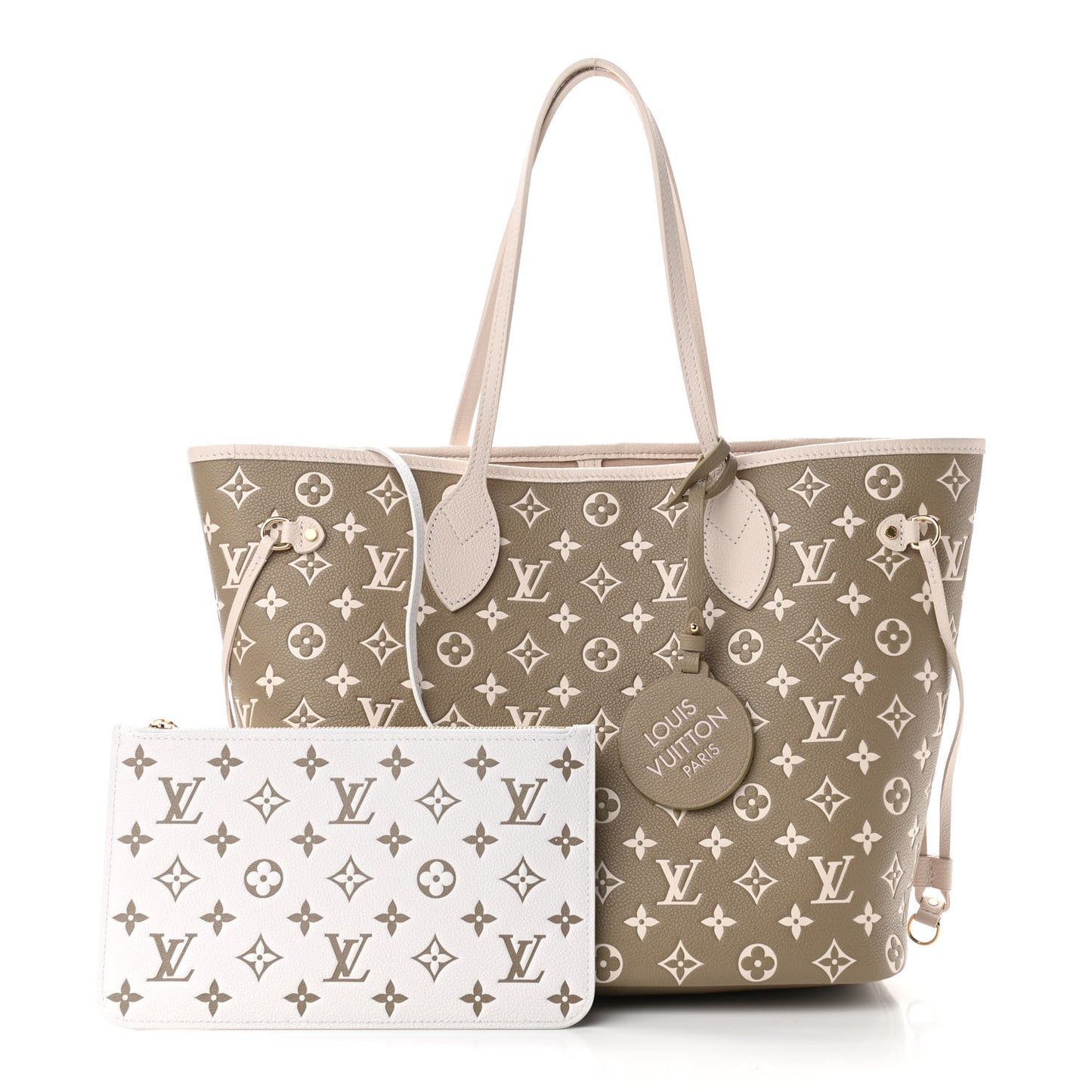Empreinte Monogram Spring In The City Neverfull MM Kaki Beige Cream
