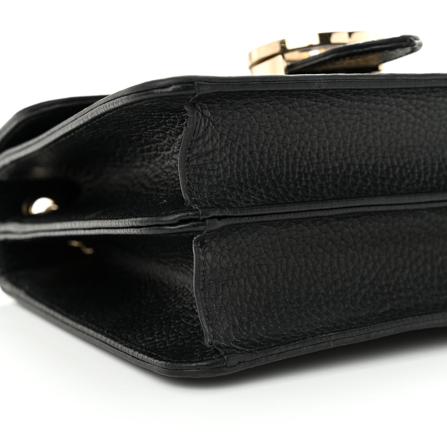 Dollar Calfskin Small Interlocking G Shoulder Bag Black