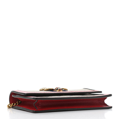 Gucci GG Supreme Monogram Web Queen Margaret Chain Wallet Red 4 of 10