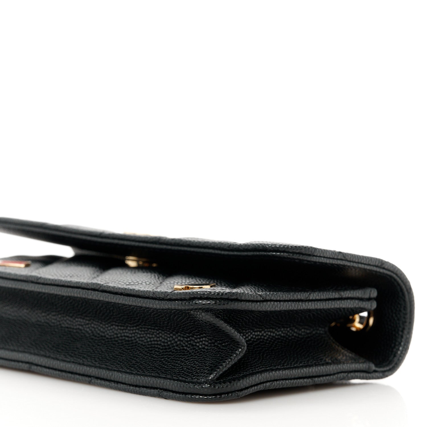 Chanel Caviar Quilted Enamel Coco Casino Flap Phone Holder With Chain Black 11 of 12