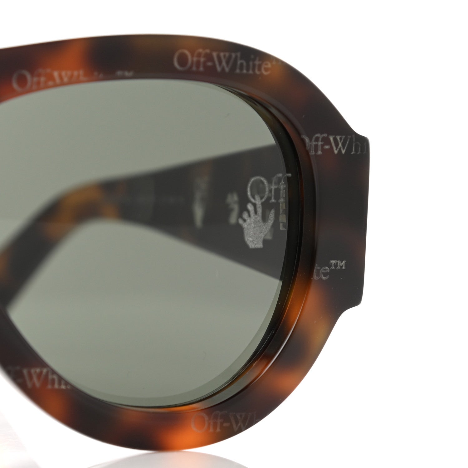 Off-White Acetate Frida Pilot Sunglasses Havana 7 of 8