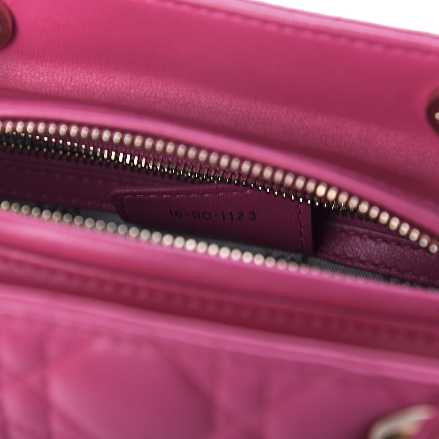 Lambskin Cannage Medium Lady Dior Pink