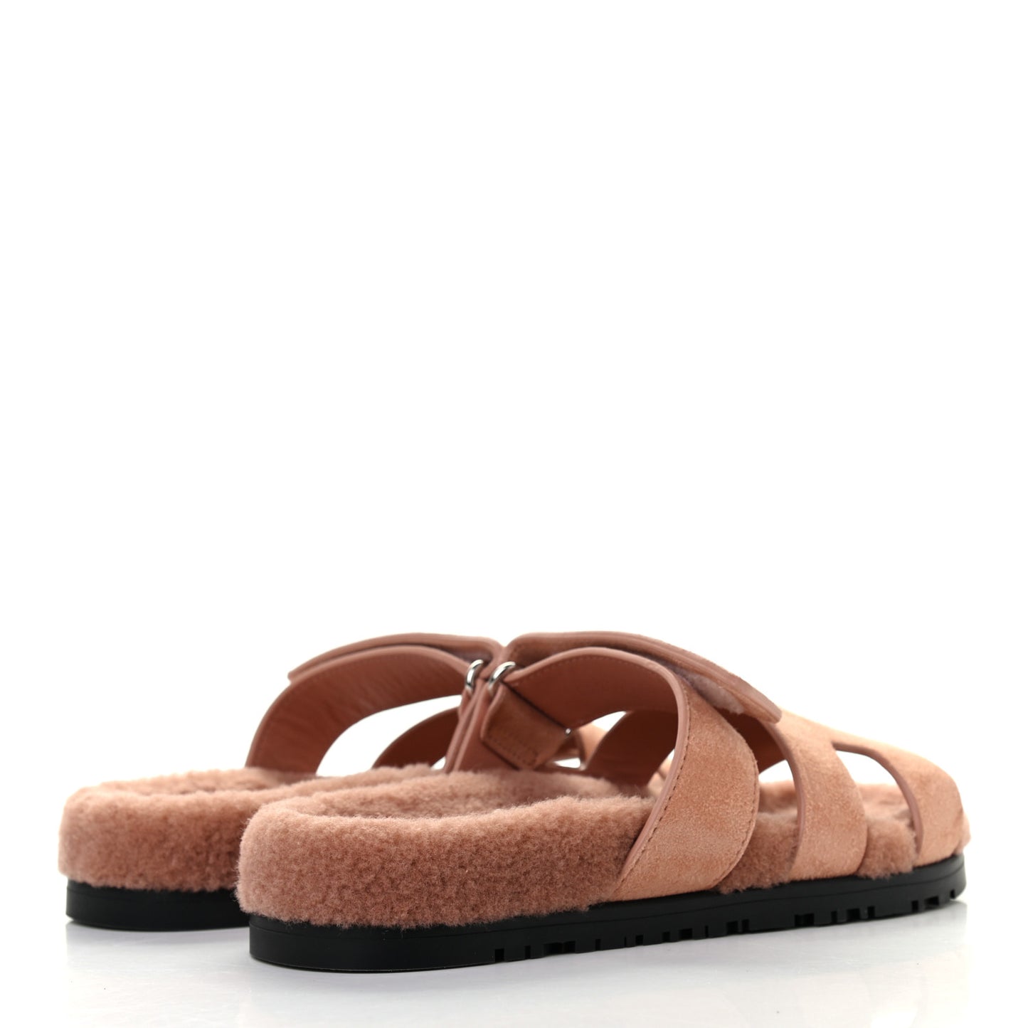 Suede Goatskin Woolskin Womens Chypre Sandals 36 Rose Aube