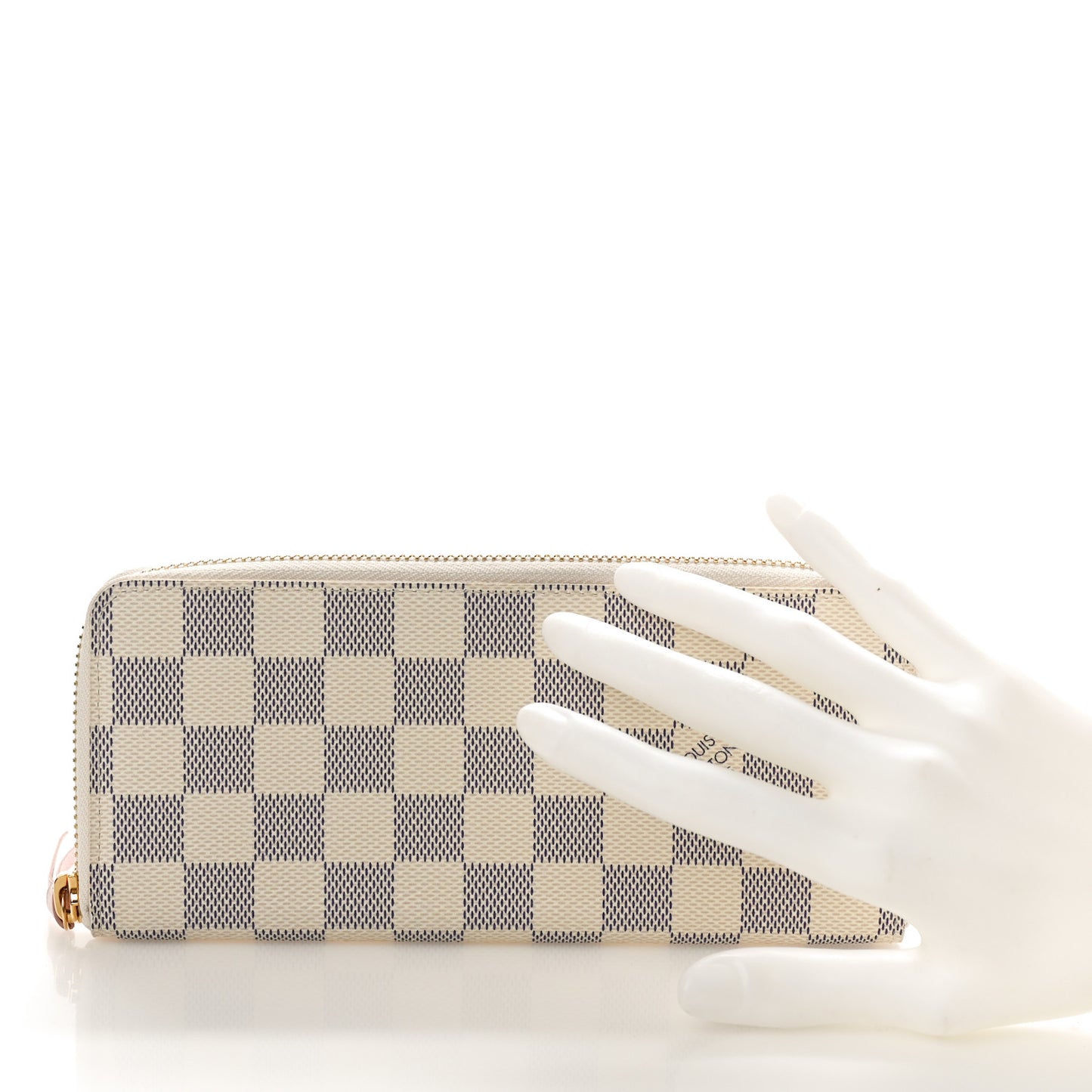 Damier Azur Clemence Wallet Rose Ballerine