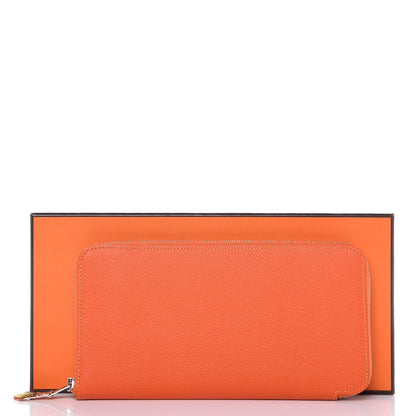 Hermes Epsom Silk'In Wallet Feu Mangue 8 of 8