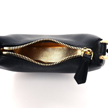 Fendi Vitello Grace Matte Nano Fendigraphy Hobo Charm Black 5 of 9