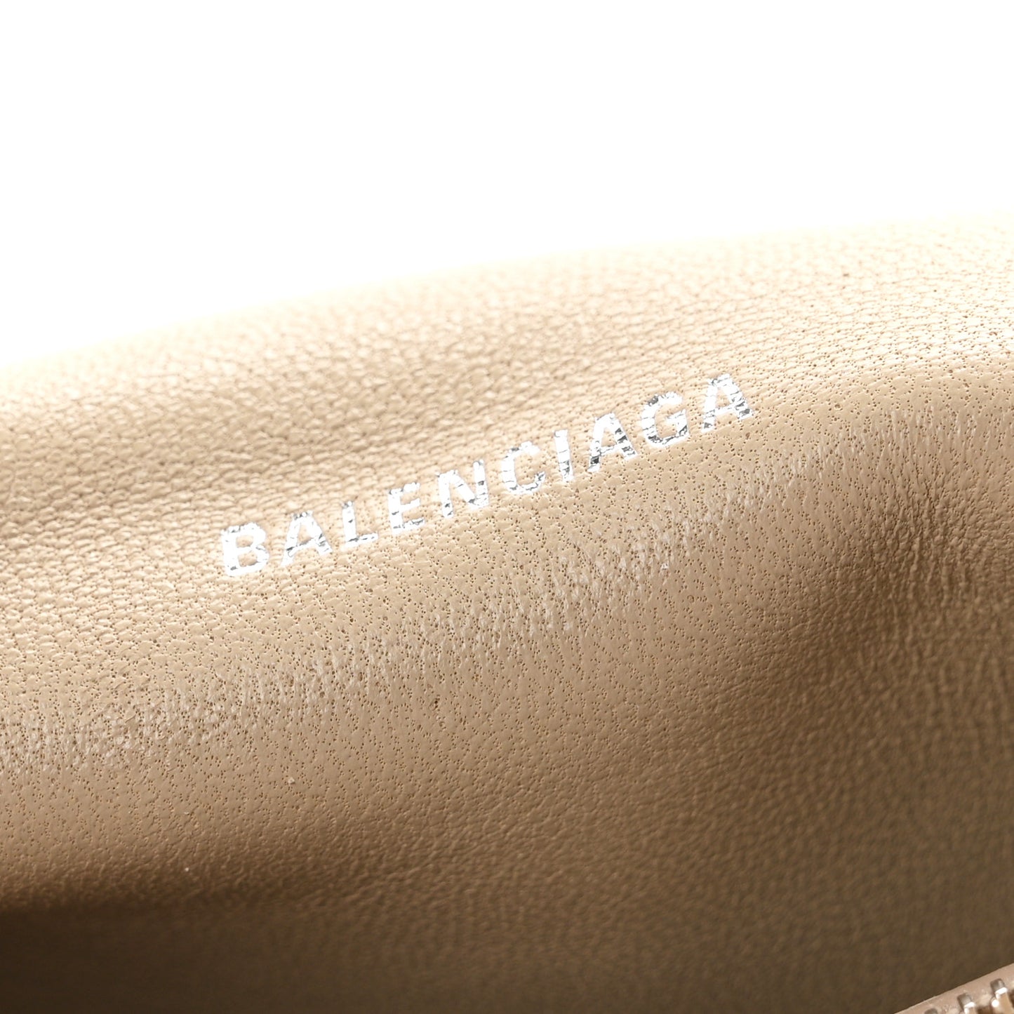 Crushed Calfskin Quilted Large Crush Chain Bag Nude